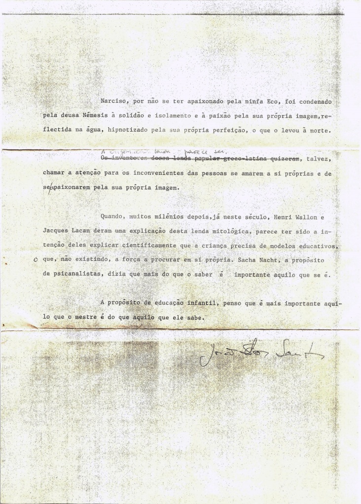 Carta de Joao dos Santos a Dra Maria Francisca Conceicao 1987